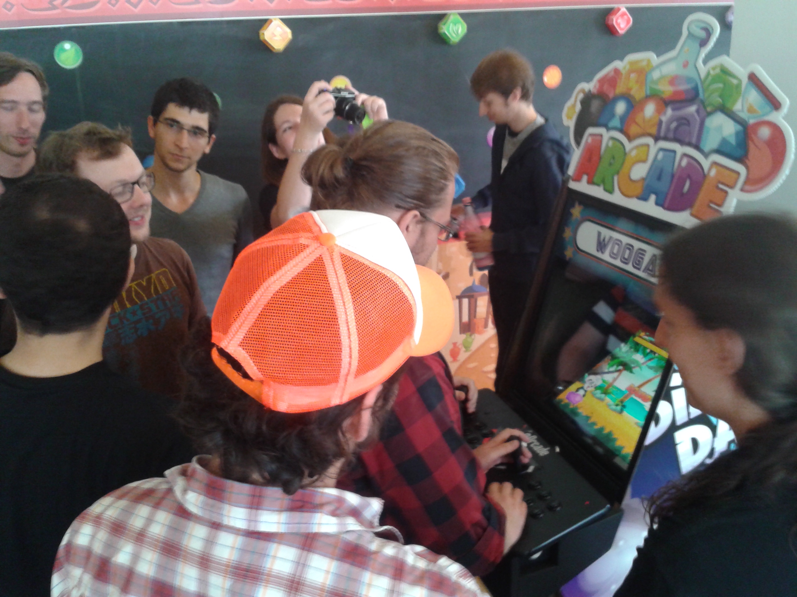 The arcade machine in action!